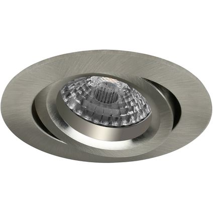LED inbouwspot Mika -Rond RVS Look -Extra Warm Wit -Dimbaar -3W -Philips LED