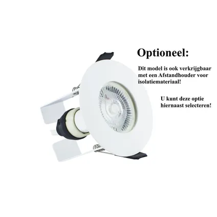 IP65 LED Inbouwspot Benice -Rond Wit -Warm Wit -Dimbaar 4W -Philips 5