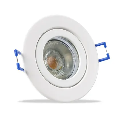IP44 LED Inbouwspot Riley - badkamer of buiten - Ronde spot - Wit - Extra Warm Wit - 2700K - 4Watt - 2