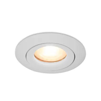 Platte inbouwspot Gabbi -Rond Wit -Extra Warm Wit -Dimbaar -3.8W -RTM Lighting LED 3