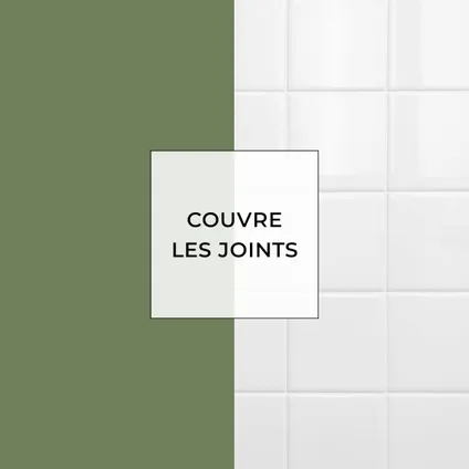 8 carreaux adhésifs 20x20cm Olive / Couleurs unies / vert - Vinyl Way 7