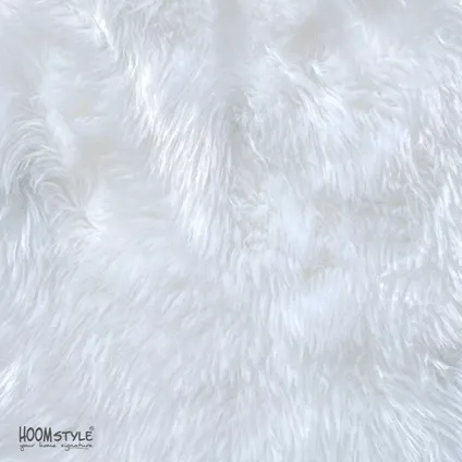 HOOMstyle Peau de Mouton Oslo - Tapis - Imitation Fourrure - 60 x 90 cm - Blanc 8