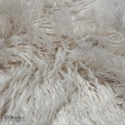HOOMstyle Tibétain Peau de Mouton Helsinki - Tapis - Imitation Fourrure - 60x90cm - Blanc Cassé 8