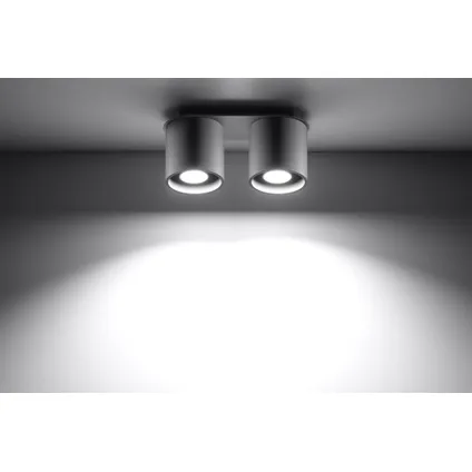 Sollux plafondlamp Orbis 2 lichts grijs 3