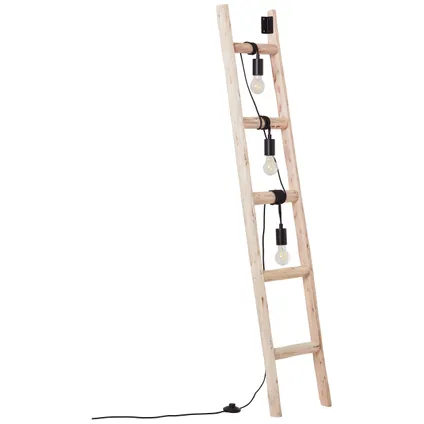 Brilliant tafellamp Ladder hout zwart 3xE27 3