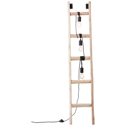 Brilliant tafellamp Ladder hout zwart 3xE27 4