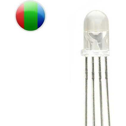 Lampe à Led 5mm RGB Led 4 connecteurs CC - 3 pièces