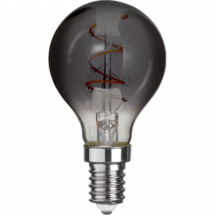 Kogellamp - E14 - 3W - Super Warm Wit <2200K - Filament - Rookglas 3