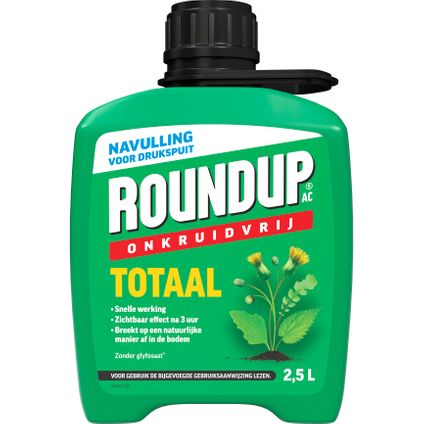 Roundup navulverpakking drukspuit Onkruidvrij Totaal 2,5L