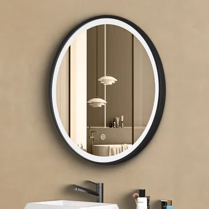 Miroir salle de bain LOMAZOO Bologna avec LED 70 cm rond 10
