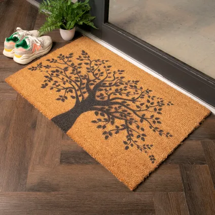 Artsy Mats Country Home - Tree of Life - Paillasson gris extra-large (90 x 60cm) 2
