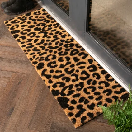 Artsy Mats Paillasson de terrasse imprimé léopard (120 x 40cm) 2