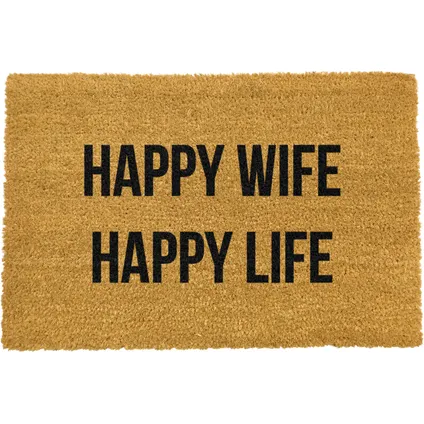 Artsy Mats Paillasson Happy Wife Happy Life (60 x 40cm)