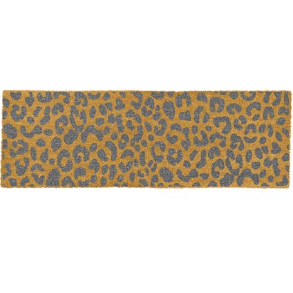 Artsy Mats Paillasson de patio imprimé léopard gris (120 x 40cm)