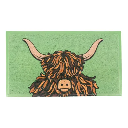 Artsy Mats Paillasson Highland Cow vert (70 x 40cm) 3
