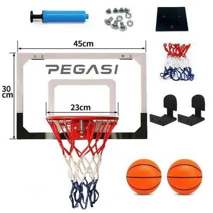 Pegasi - Mini basketbalbord Deur 45x30cm 2