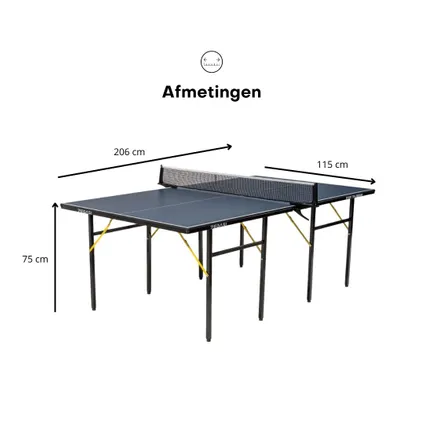Table de tennis de table 75% pEgasi sport bleu intérieur 2