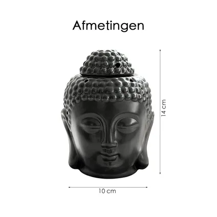 Bougeoir tête de Bouddha - Flokoo - Céramique - Photophores - Socle amovible - 10 x 14 cm 2