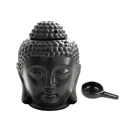 Bougeoir tête de Bouddha - Flokoo - Céramique - Photophores - Socle amovible - 10 x 14 cm 4