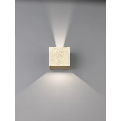 Fischer & Honsel wandlamp Wall goud 2x3W 2