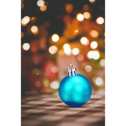 Krist+ kerstballen - 20x stuks - helder blauw - kunststof - 4 cm 3