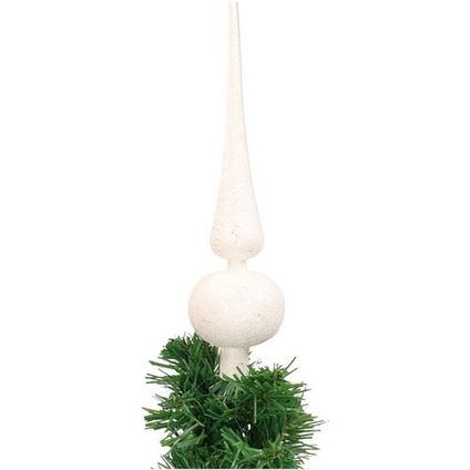 Cosy & Trendy Kerstboompiek - 26 cm - glas - wit