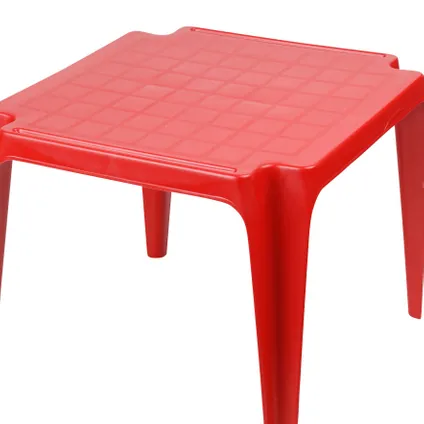 Sunnydays Kindertafel - rood - kunststof - L56 x B51 x H44 cm 2