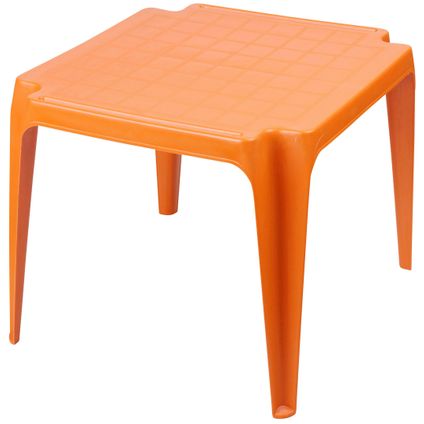 Sunnydays Kindertafel - oranje - kunststof - L56 x B51 x H44 cm