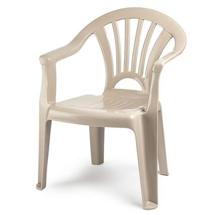 Plasticforte Kinderstoel van kunststof - beige - 35 x 28 x 50 cm