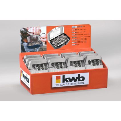 KWB - Schroefbitset - in box - met Riemclip 32-delig