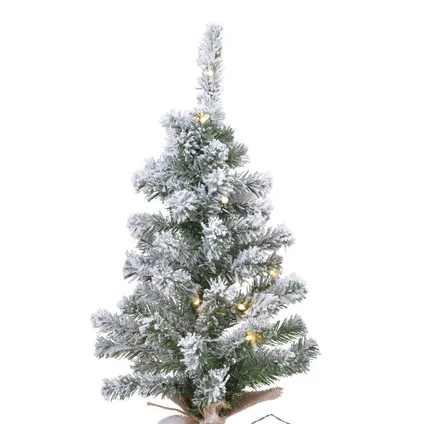 Everlands Kerstboom - met sneeuw en licht - mini - 45 cm 2
