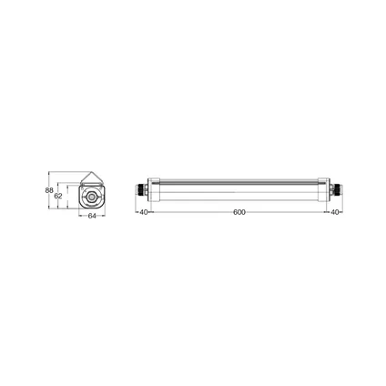 Noxion Réglette LED Étanche Ecowhite V3.0 20W 2600lm - 830-865 CCT | 60cm 4