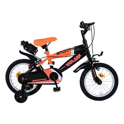 Volare Sportivo Children's Bike - Boys - 14 pouces - Neon orange Noir - deux freins à main