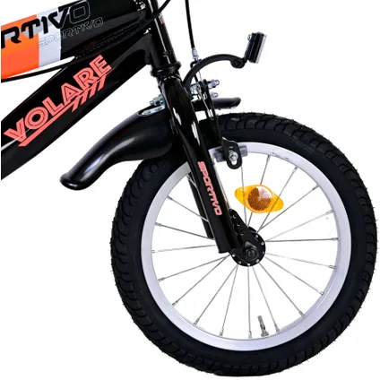 Volare Sportivo Children's Bike - Boys - 14 pouces - Neon orange Noir - deux freins à main 4