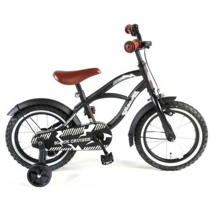 Volare Noir Cruiser Children's Bike - Boys - 14 pouces - noir - 95% assemblé