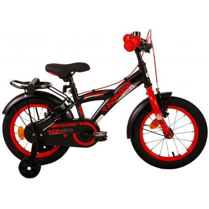 Volare Thombike Children's Bike - Boys - 14 pouces - Noir Rouge - deux freins à main