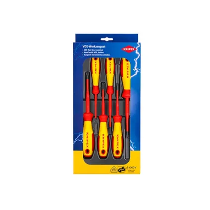 Knipex Schroevendraaierset automaten 1000V 6-delig - Rood