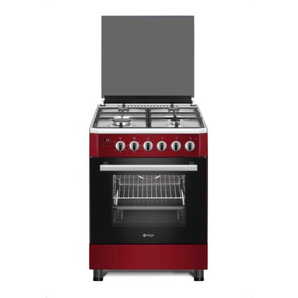 Wiggo WO-E609R(RX) Série 9 - Cuisinière à gaz - Acier inoxydable rouge