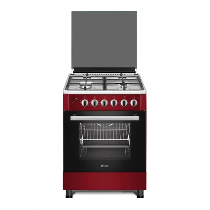 Wiggo WO-E609R(RX) Série 9 - Cuisinière à gaz - Acier inoxydable rouge