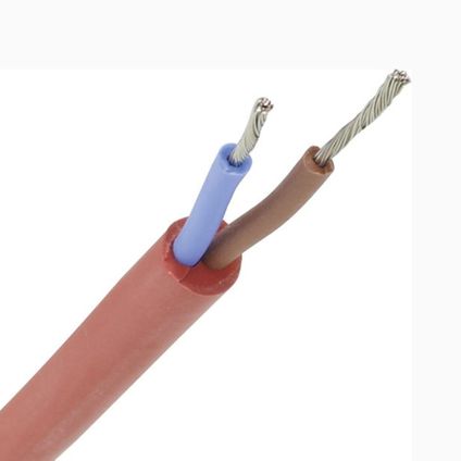 Câble en silicone rond VCB Import - 2x0,75 mm - 180 degrés - Rouge - 100 mètres