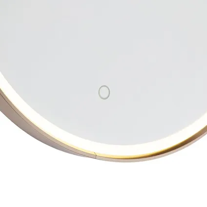 QAZQA Miroir de salle de bain cuivre 50 cm avec LED avec variateur tactile - Miral 3