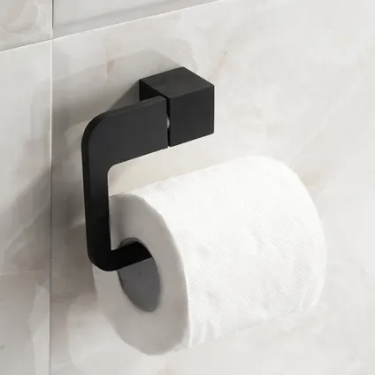 VDN Stainless Toiletrolhouder Zwart - WC Rolhouder - Toiletpapier houder - RVS 4