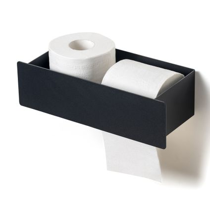 VDN Stainless porte-rouleau de papier toilette noir - Porte-rouleau de rechange - Acier inoxydable - Suspendu