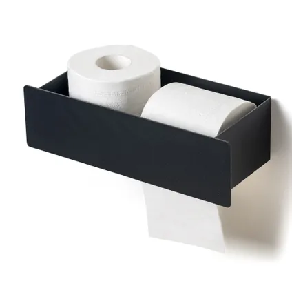 Porte-rouleau de rechange noir - Porte-rouleau de papier toilette - Porte- rouleau 