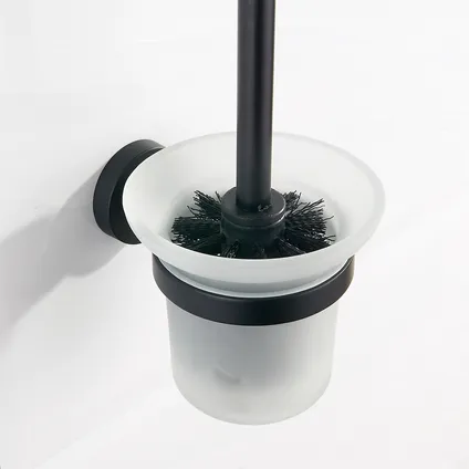 VDN Stainless Toiletborstel met houder - Toiletborstelhouder - Zwart - Hangend 4