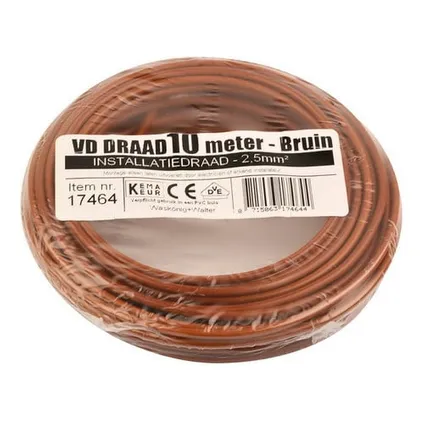 Oem Vd Draad 2.5mm Bruin 10 Meter 3