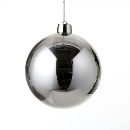 House of Seasons Kerstballen - 25 cm - zilver - 1 stuk