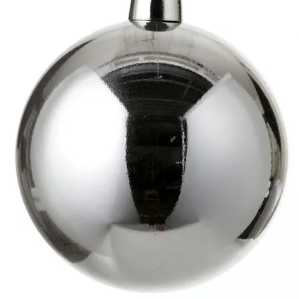 House of Seasons Kerstballen - 25 cm - zilver - 1 stuk 2