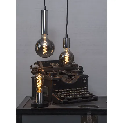Druppel-Edison lamp - E27 - 2W - Super Warm Wit <2200K - Dimbaar - Filament - Rookglas 3