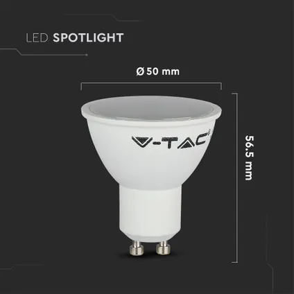 GU10 Spot LED Lamp -Warm Wit (3000K) -4.5 Watt, vervangt 35W Halogeen -V-Tac 3